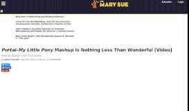 
							         My Little Pony/Portal Mashup | The Mary Sue								  
							    