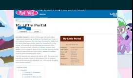 
							         My Little Portal | My Little Pony Fan Labor Wiki | FANDOM powered by ...								  
							    