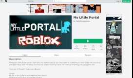 
							         My Little Portal - Roblox								  
							    