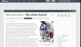 
							         My Little Portal (Web Animation) - TV Tropes								  
							    