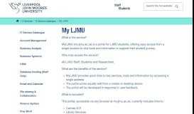 
							         My LJMU | Liverpool John Moores University								  
							    