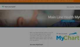 
							         My Main Line Health Chart | Patient Services | Main Line Health ...								  
							    