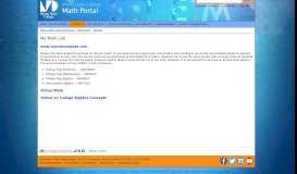 
							         My Math Lab - Math Portal - Miami Dade College								  
							    