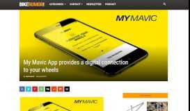 
							         My Mavic App provides a digital connection to your wheels - Bikerumor								  
							    