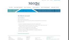 
							         My Maxim Account - Maxim Group								  
							    