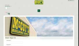 
							         My McCoy's Login - McCoy's Building Supply								  
							    