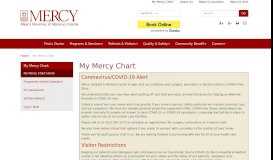 
							         My Mercy Chart | Mercy Hospital & Medical Center Chicago								  
							    