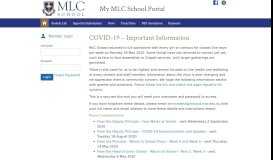 
							         My MLC School Portal								  
							    