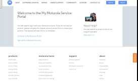 
							         - My Motorola Service Portal - Motorola Support								  
							    