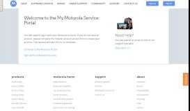 
							         - My Motorola Service Portal								  
							    