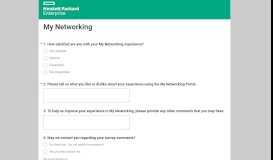 
							         My Networking Survey								  
							    