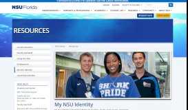 
							         My NSU Identity - Nova Southeastern University								  
							    