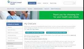 
							         My OneCare | Patient Portal | CHI Saint Joseph Health								  
							    