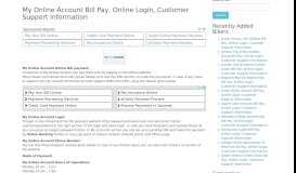 
							         My Online Account Bill Pay, Online Login, Customer Support ...								  
							    