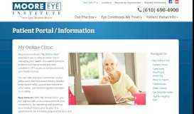 
							         My Online Clinic | Patient Portal | Moore Eye Institute								  
							    