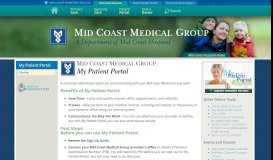 
							         My Patient Portal | Mid Coast Medical Group - Mid Coast Hospital								  
							    
