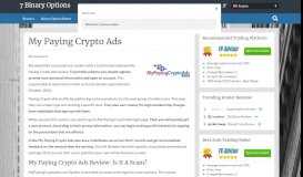 
							         • My Paying Crypto Ads - Big Payouts Possible? •								  
							    