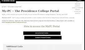 
							         My-PC – The Providence College Portal – Providence College								  
							    