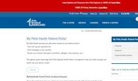 
							         My Pella Health Patient Portal - Pella Regional Health Center								  
							    