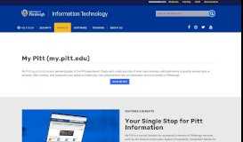 
							         My Pitt (my.pitt.edu) | Information Technology | University of Pittsburgh								  
							    