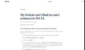 
							         My Portal can't find or can't connect to my Wi-Fi network.								  
							    