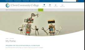 
							         My Portal | Clovis Community College								  
							    
