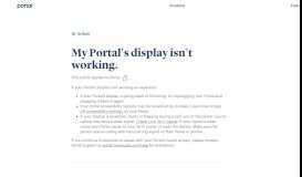 
							         My Portal's touch screen isn't working. - Facebook Portal								  
							    