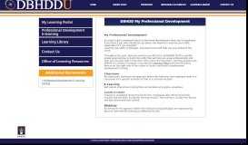 
							         My Professional Development - DBHDD University								  
							    