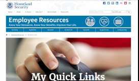 
							         My Quick Links | Homeland Security								  
							    