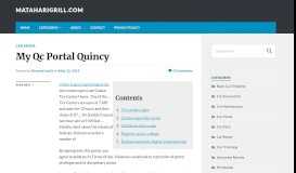 
							         My Quincy Portal Qc - mataharigrill.com								  
							    