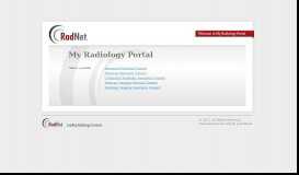 
							         My Radiology Portal								  
							    