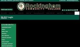 
							         My RCC Login - Rockingham Community College								  
							    
