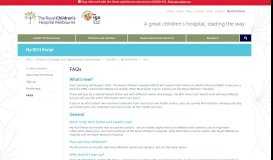 
							         My RCH Portal : FAQs - The Royal Children's Hospital								  
							    