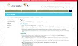 
							         My RCH Portal : Sign up - The Royal Children's Hospital								  
							    