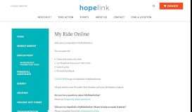 
							         My Ride Online | Hopelink								  
							    