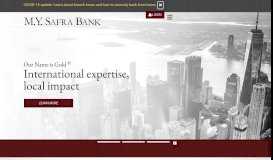 
							         M.Y. Safra Bank | New York City Bank | Banking and Loans								  
							    