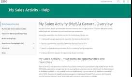
							         My Sales Activity - Help								  
							    
