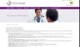 
							         My Service Providers - My Benefits - Trinity Health								  
							    