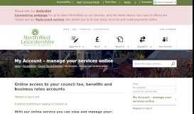 
							         My Services – manage your account online - North West ...								  
							    
