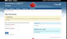 
							         My Services (was: Portal) - RMC Services - Royal Military College of ...								  
							    