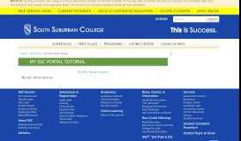 
							         My SSC Portal Tutorial - South Suburban College								  
							    