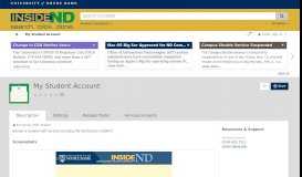 
							         My Student Account - InsideND - University of Notre Dame								  
							    