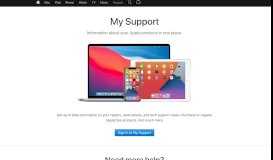 
							         My Support - Official Apple Support								  
							    