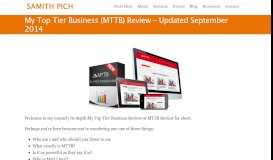 
							         My Top Tier Business (MTTB) Review - Updated May 2014								  
							    