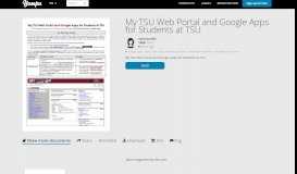 
							         My TSU Web Portal and Google Apps for Students at TSU								  
							    