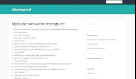 
							         My tutor password reset guide – ethoriaword								  
							    