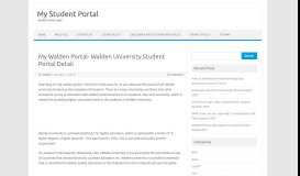 
							         My Walden university portal complete information								  
							    