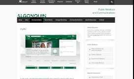 
							         myAC | Public Relations and Communications - Algonquin College								  
							    