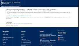 
							         my.access — University of Toronto Libraries Portal								  
							    