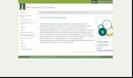 
							         myACCESS Web Portal : myACCESS Services : University of Vermont								  
							    